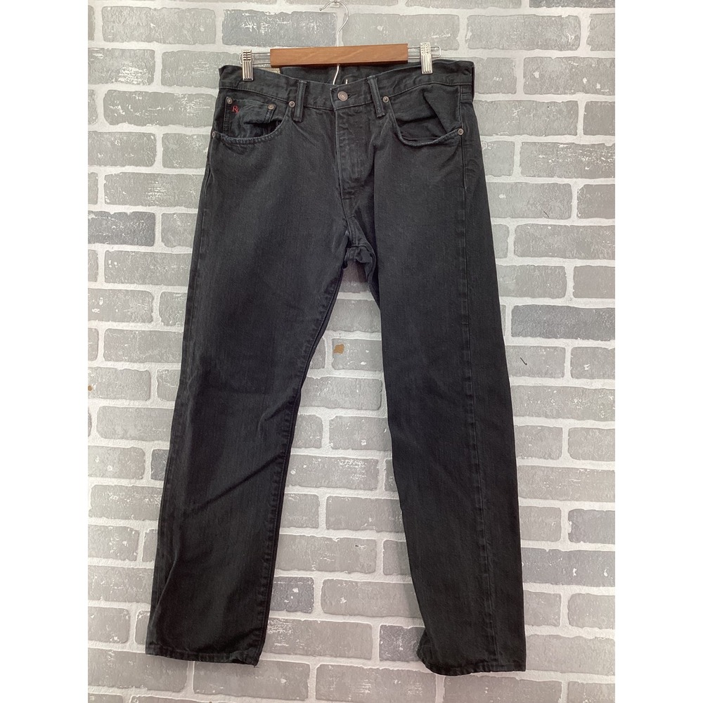 Polo Ralph Lauren Mens Black Authentic Dungarees Straight Leg Jeans 32x30